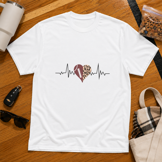 Football Heartbeat Tee