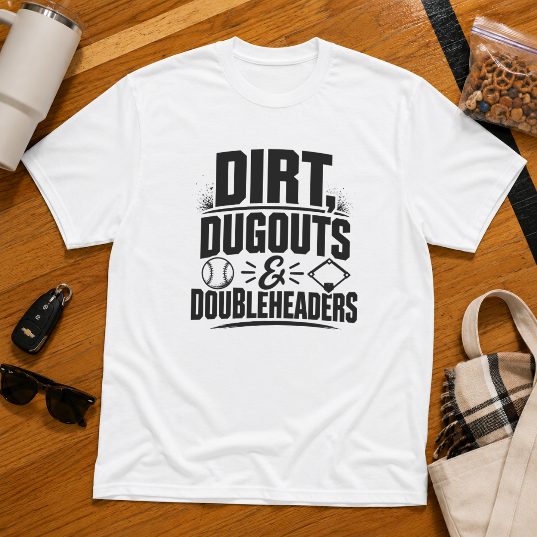 Dirt Dugouts and Doubleheaders Tee