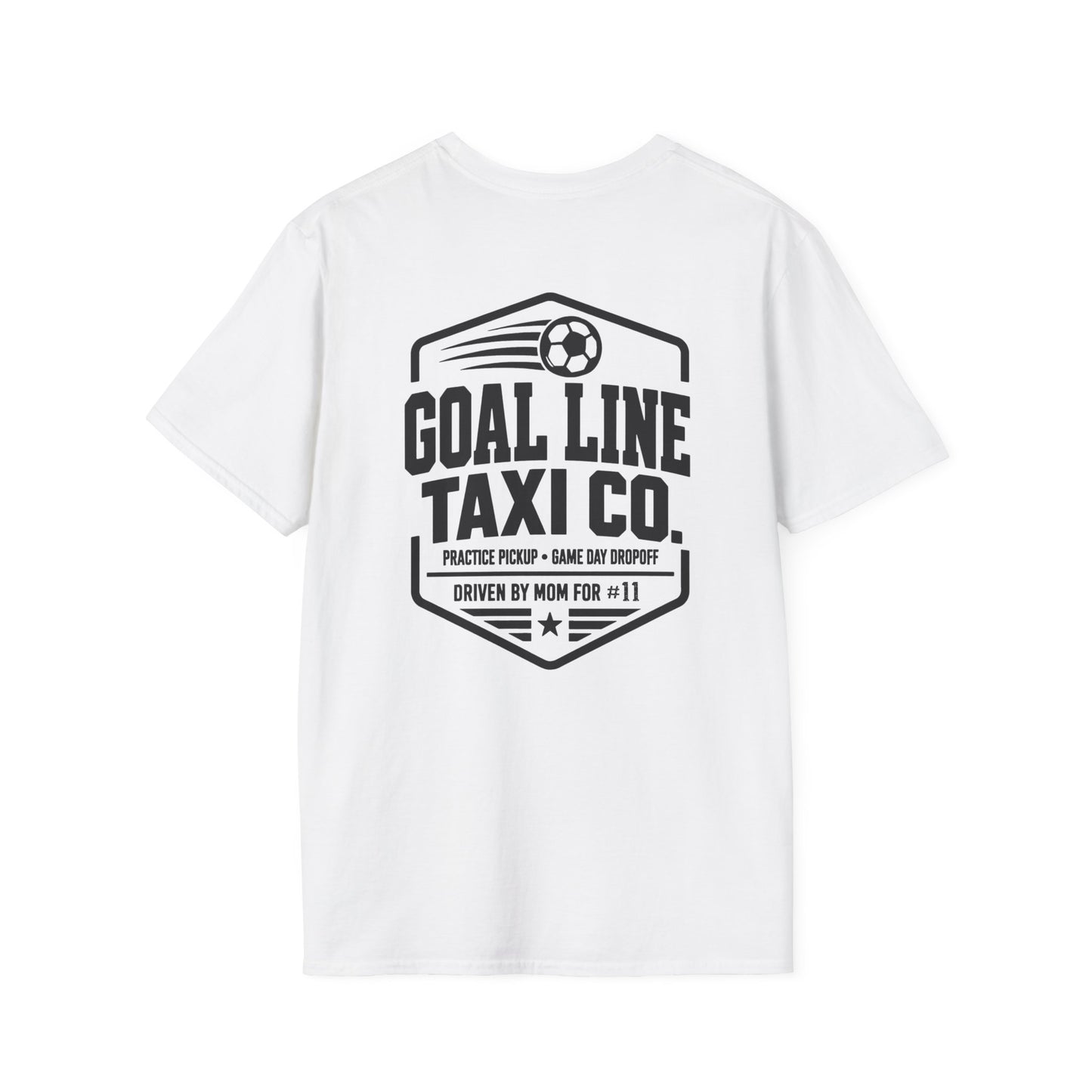 Goal Line Taxi Co. (Mom) Custom Soccer Tee