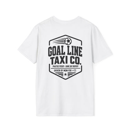 Goal Line Taxi Co. (Mom) Custom Soccer Tee