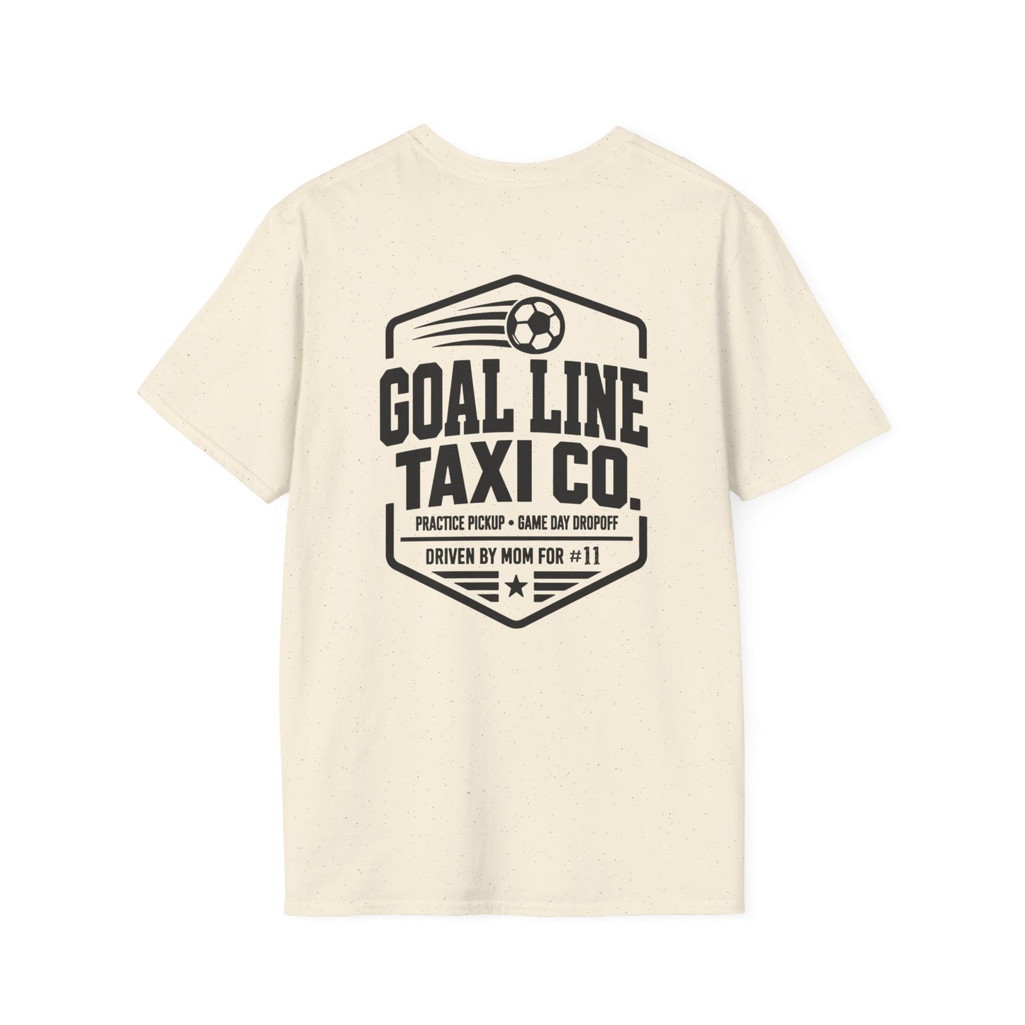 Goal Line Taxi Co. (Mom) Custom Soccer Tee