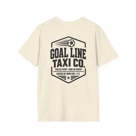 Goal Line Taxi Co. (Mom) Custom Soccer Tee