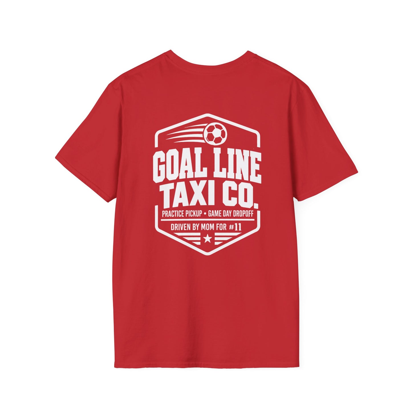 Goal Line Taxi Co. (Mom) Custom Soccer Tee