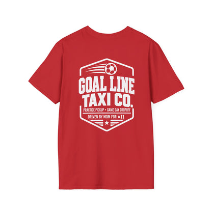 Goal Line Taxi Co. (Mom) Custom Soccer Tee