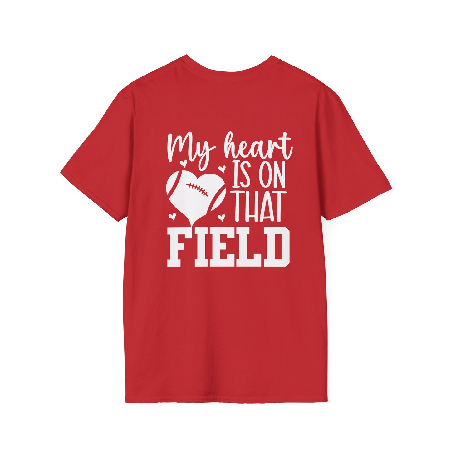Custom My Heart Is On That Field Football Tee