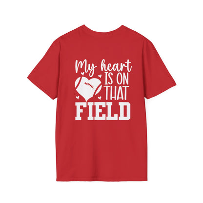 Custom My Heart Is On That Field Football Tee
