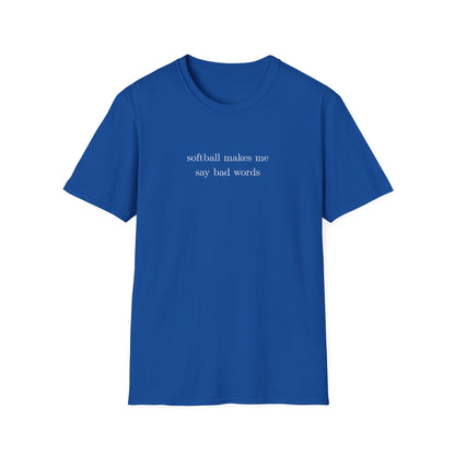 Softball Bad Words Tee