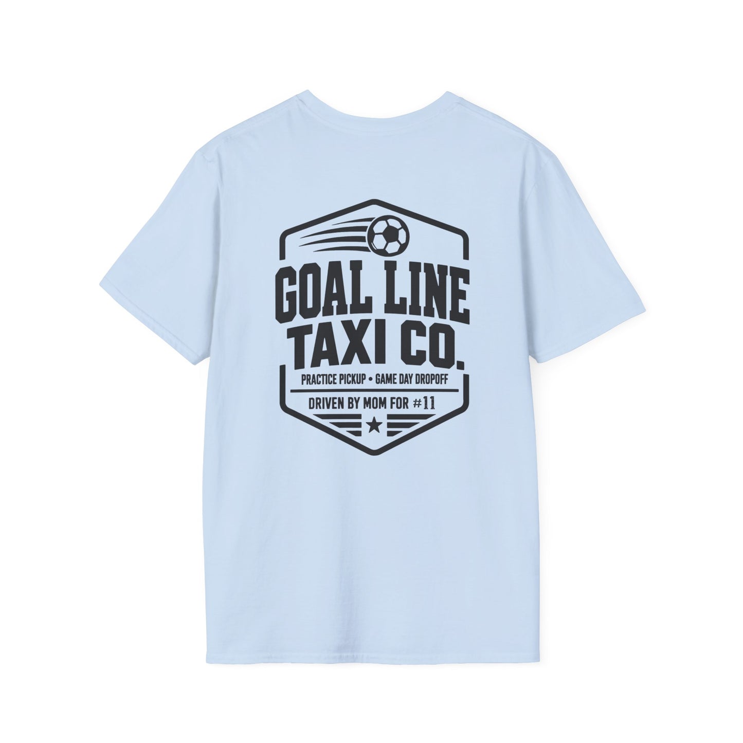 Goal Line Taxi Co. (Mom) Custom Soccer Tee