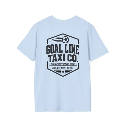 Goal Line Taxi Co. (Mom) Custom Soccer Tee
