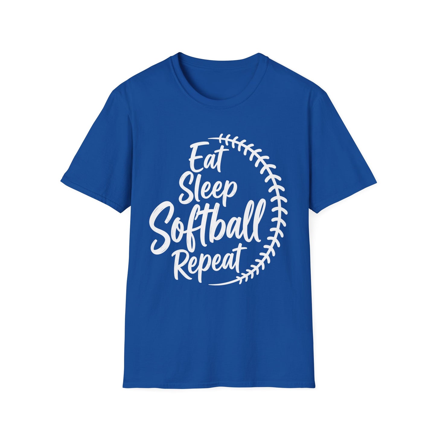 Eat Sleep Softball Repeat Tee