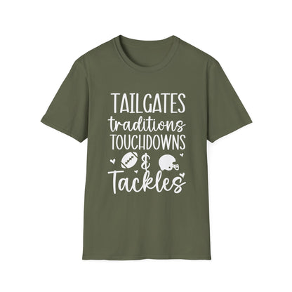 Tailgates Traditions Touchdowns Football Tee