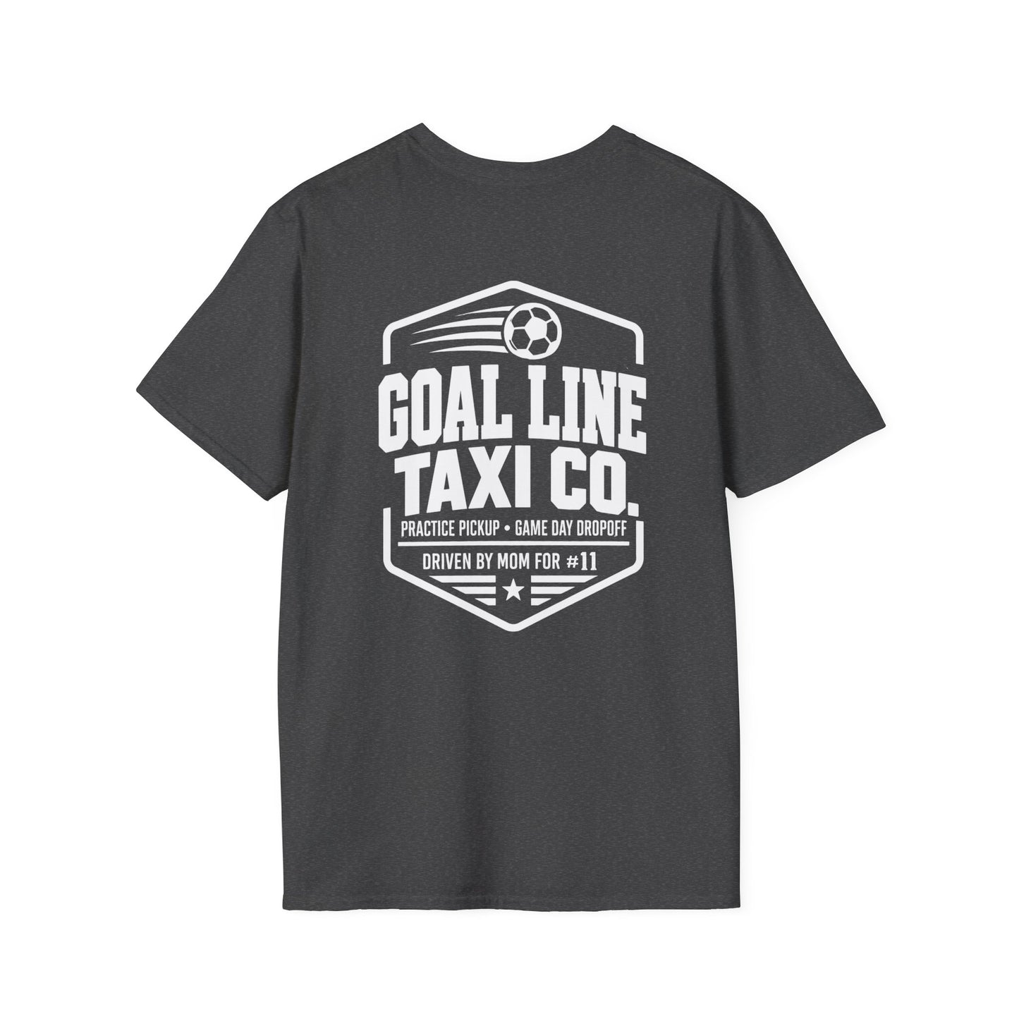 Goal Line Taxi Co. (Mom) Custom Soccer Tee