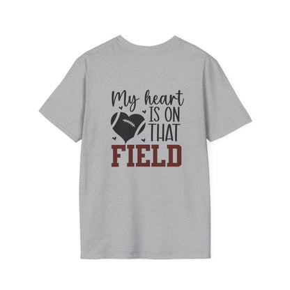 Custom My Heart Is On That Field Football Tee