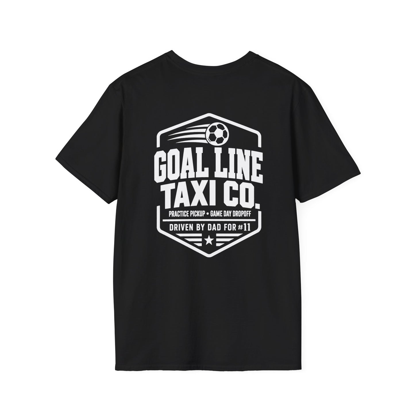 Goal Line Taxi Co. (Dad) Custom Soccer Tee
