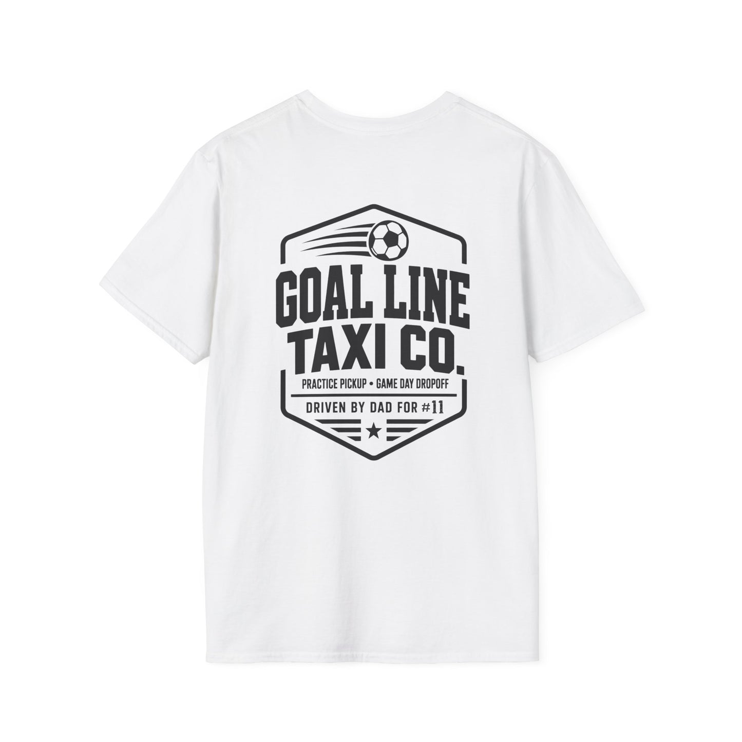 Goal Line Taxi Co. (Dad) Custom Soccer Tee