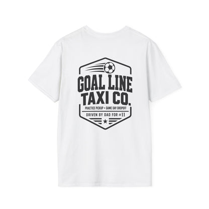 Goal Line Taxi Co. (Dad) Custom Soccer Tee
