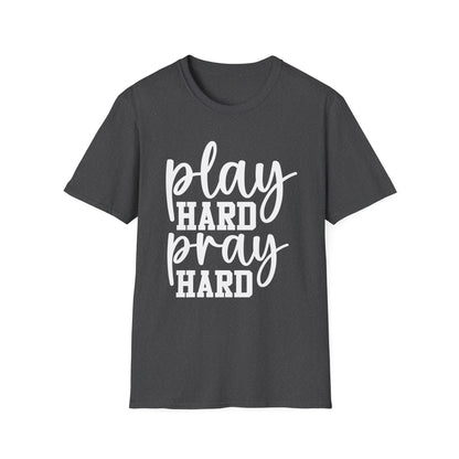 Play Hard Pray Hard Football Tee
