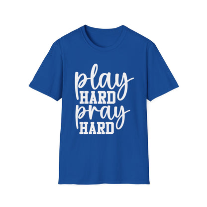 Play Hard Pray Hard Football Tee