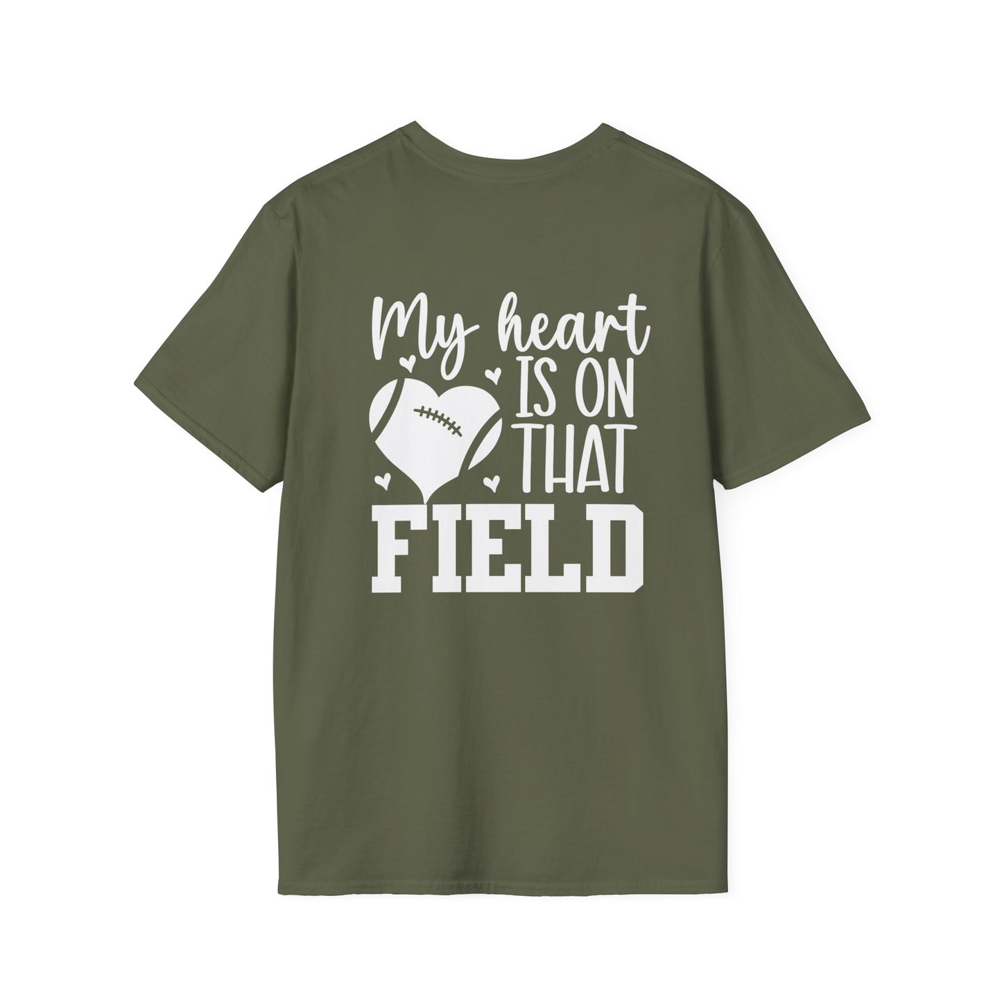 Custom My Heart Is On That Field Football Tee