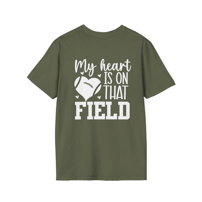 Custom My Heart Is On That Field Football Tee