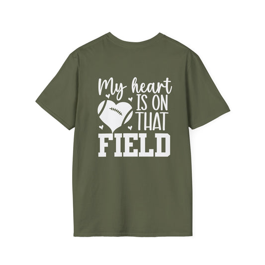 Custom My Heart Is On That Field Football Tee