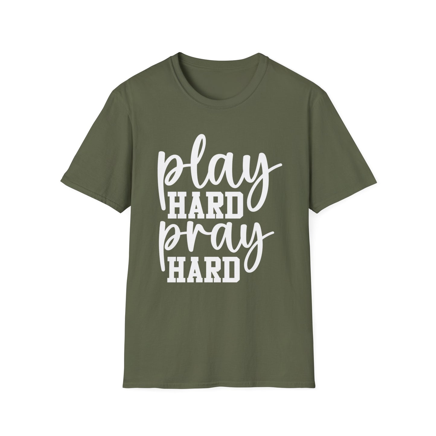 Play Hard Pray Hard Football Tee