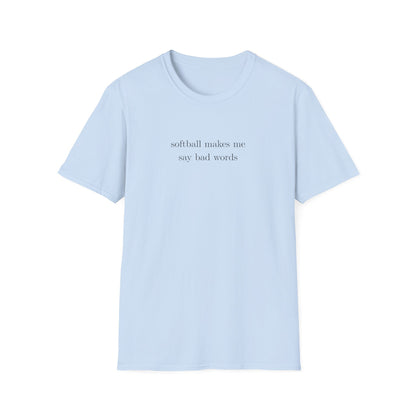 Softball Bad Words Tee