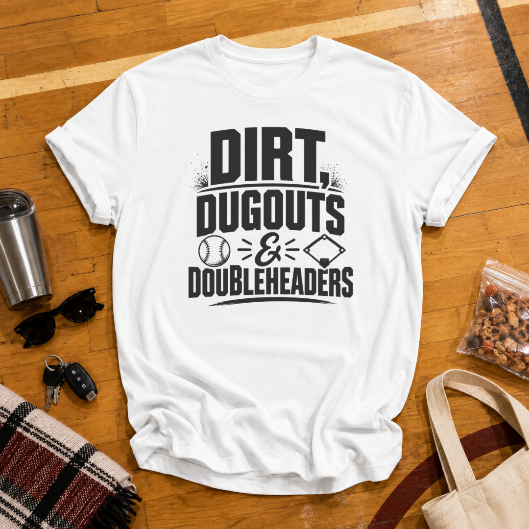 Dirt Dugouts and Doubleheaders Tee