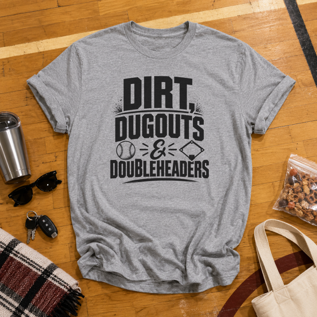 Dirt Dugouts and Doubleheaders Tee