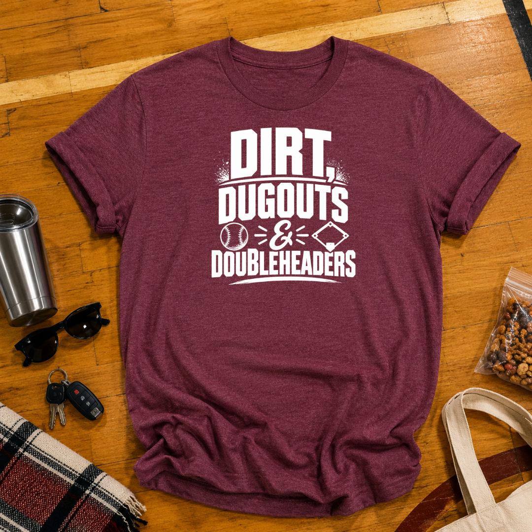 Dirt Dugouts and Doubleheaders Tee