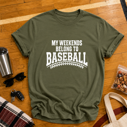 My Weekends Belong To Baseball Tee