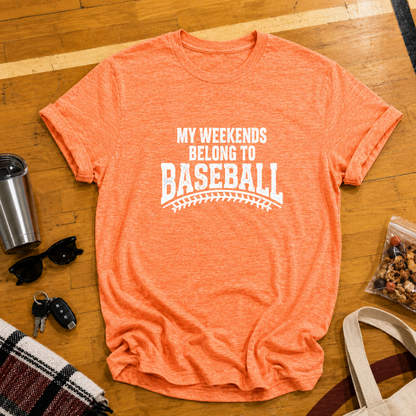 My Weekends Belong To Baseball Tee