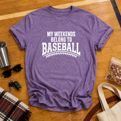 My Weekends Belong To Baseball Tee