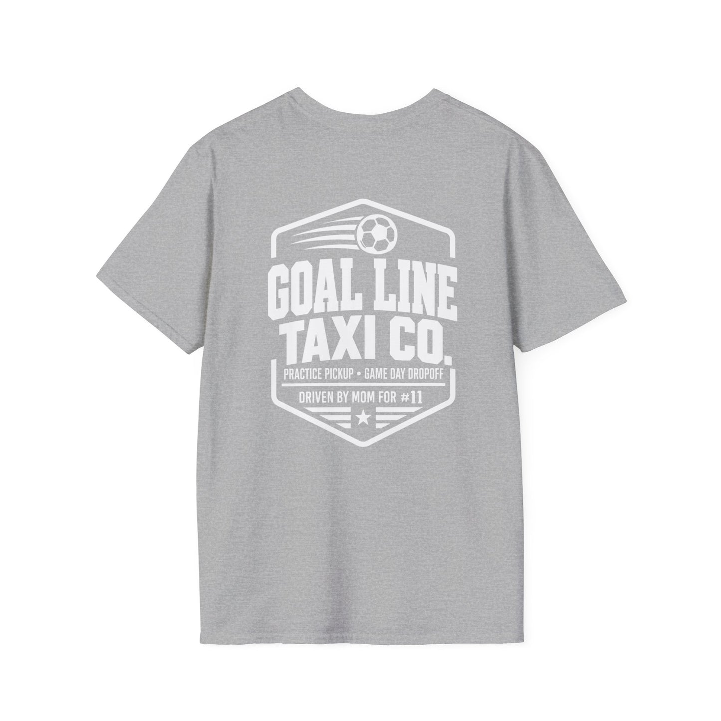 Goal Line Taxi Co. (Mom) Custom Soccer Tee