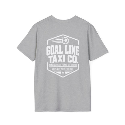Goal Line Taxi Co. (Mom) Custom Soccer Tee