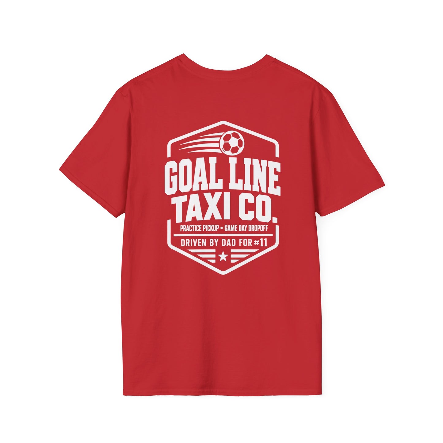 Goal Line Taxi Co. (Dad) Custom Soccer Tee