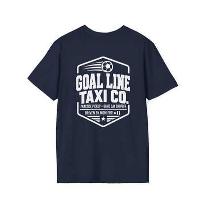 Goal Line Taxi Co. (Mom) Custom Soccer Tee