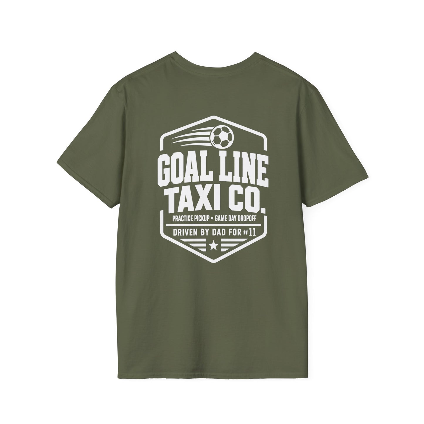 Goal Line Taxi Co. (Dad) Custom Soccer Tee