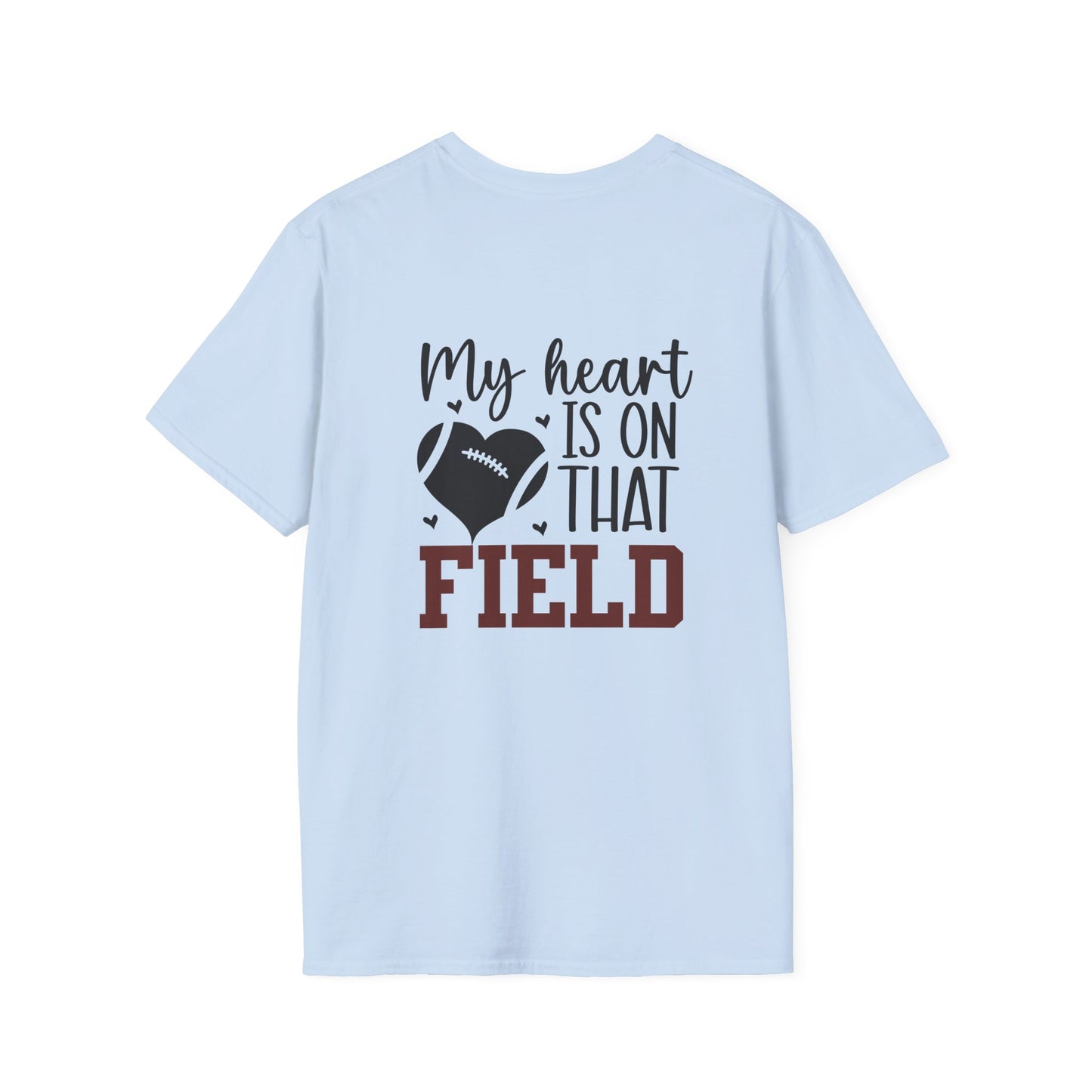 Custom My Heart Is On That Field Football Tee