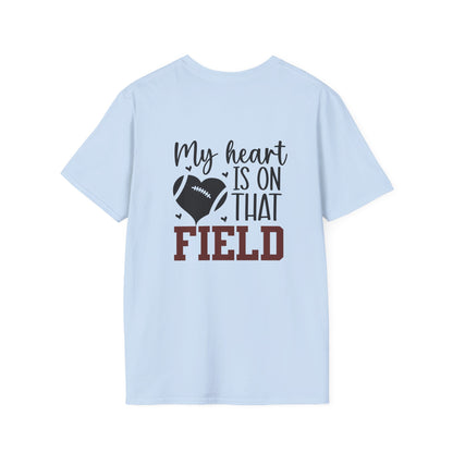 Custom My Heart Is On That Field Football Tee