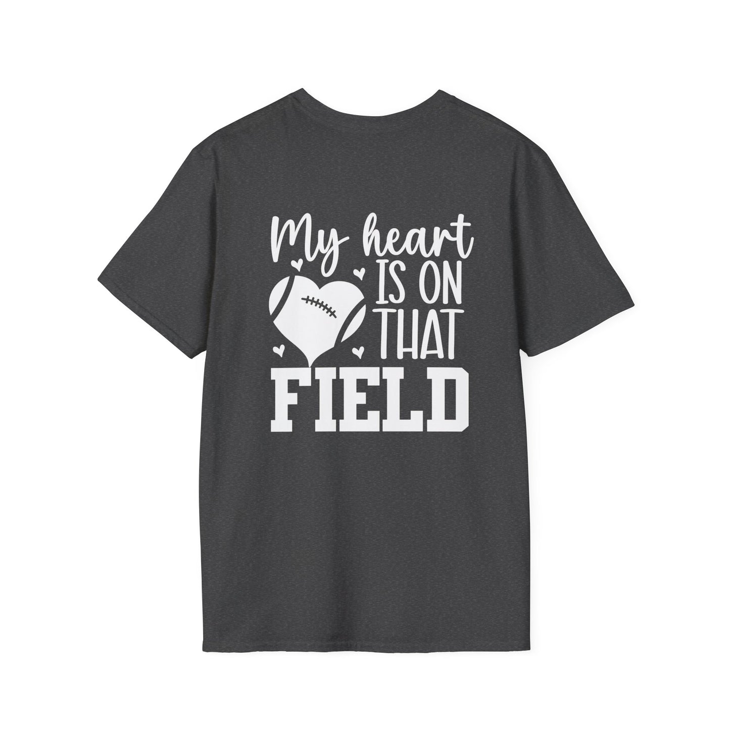 Custom My Heart Is On That Field Football Tee