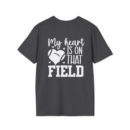 Custom My Heart Is On That Field Football Tee