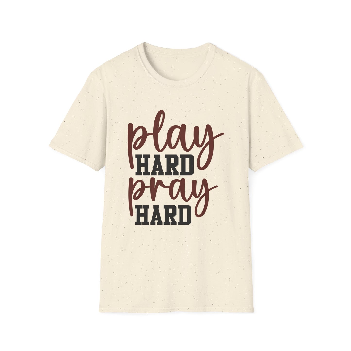 Play Hard Pray Hard Football Tee
