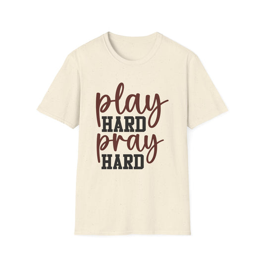 Play Hard Pray Hard Football Tee