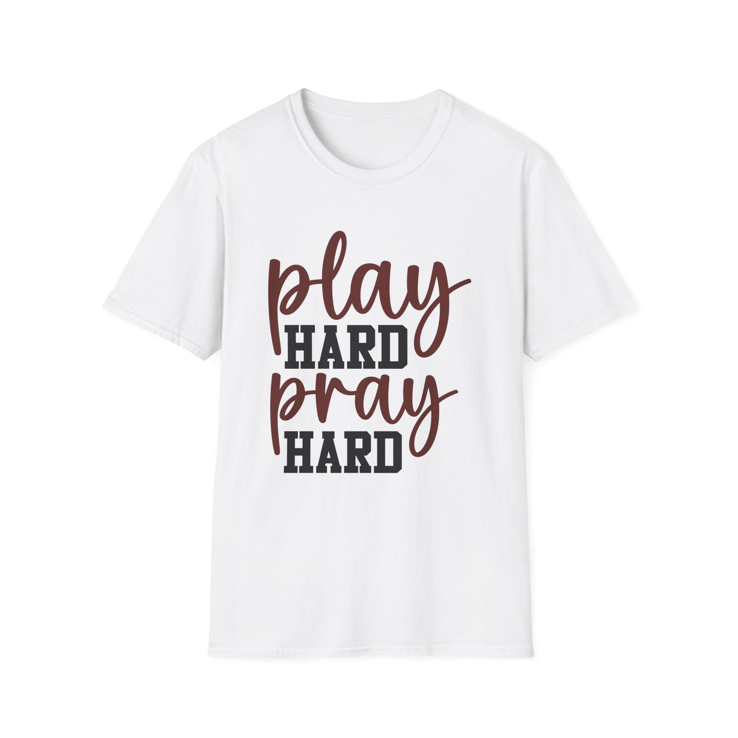 Play Hard Pray Hard Football Tee
