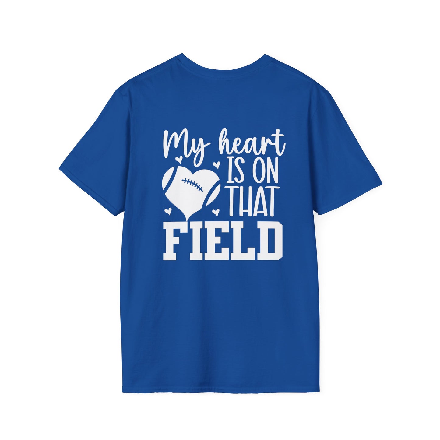 Custom My Heart Is On That Field Football Tee