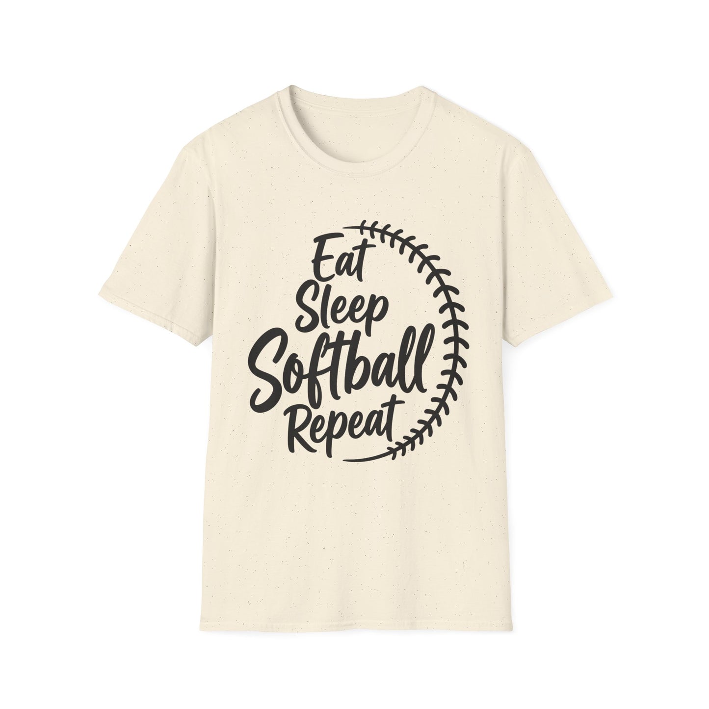 Eat Sleep Softball Repeat Tee