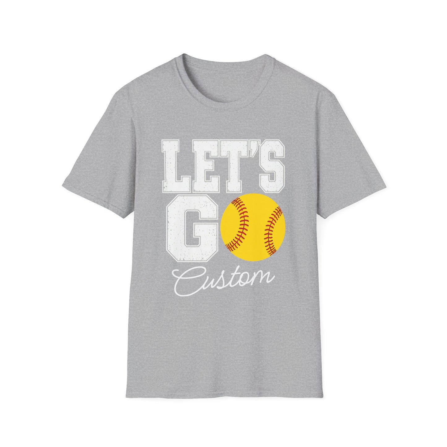 Softball Let's Go Custom Tee