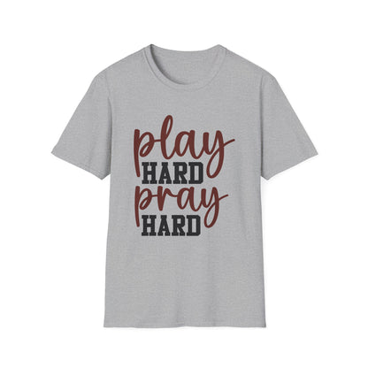 Play Hard Pray Hard Football Tee
