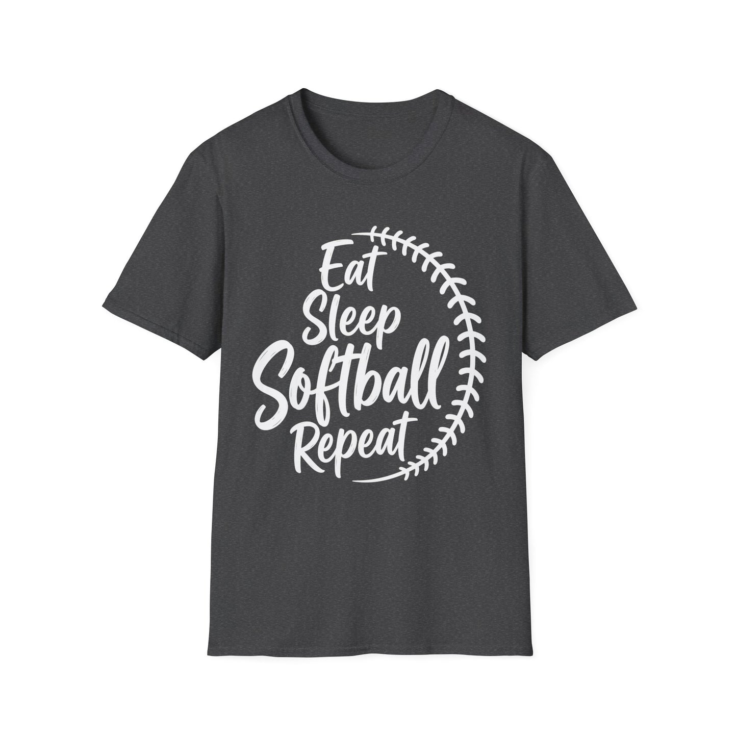 Eat Sleep Softball Repeat Tee
